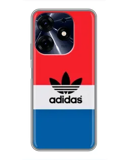 Чехол для TECNO Spark 10c с картинкой «Ретро блоки Adidas»