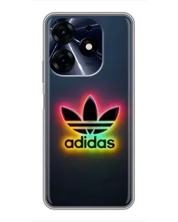 Чехол для TECNO Spark 10c с картинкой «Неоновый Adidas»