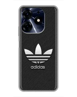Чехол для TECNO Spark 10c с картинкой «Adidas Карбоновая текстура»