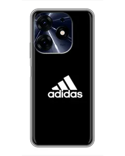 Чехол для TECNO Spark 10c с картинкой «Черная классика Adidas»