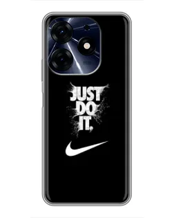 Чехол для TECNO Spark 10c с картинкой «Текстовый принт Nike»