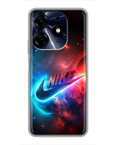 Чехол для TECNO Spark 10c с картинкой «Огненный логотип Nike»