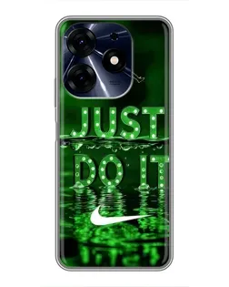 Чехол для TECNO Spark 10c с картинкой «Зеленый неоновый Nike»