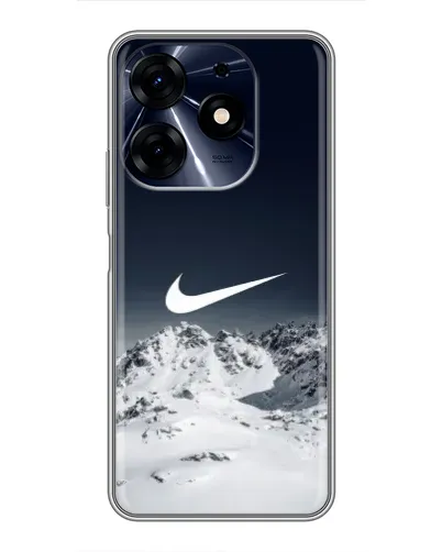 Чехол для TECNO Spark 10c с картинкой «Nike — зимние горы»