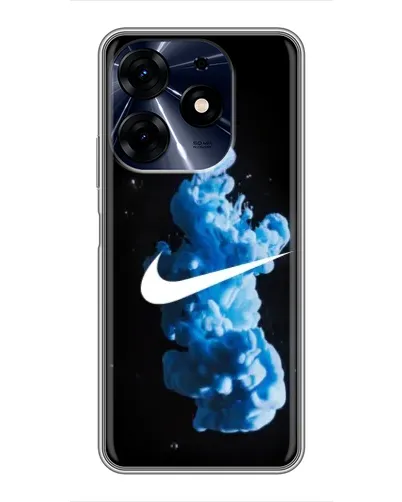 Чехол для TECNO Spark 10c с картинкой «Nike и синий дым»