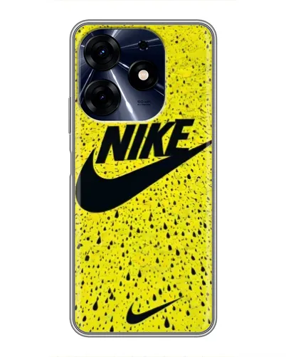 Чехол для TECNO Spark 10c с картинкой «Желтый текстурный Nike»