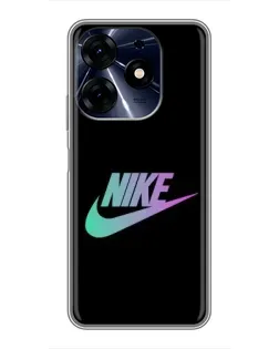 Чехол для TECNO Spark 10c с картинкой «Nike — городская ночь»