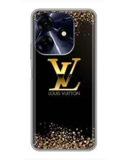 Чехол для TECNO Spark 10c с картинкой «LV — золотые искры» Чехол для TECNO Spark 10c с картинкой «LV — золотые искры»