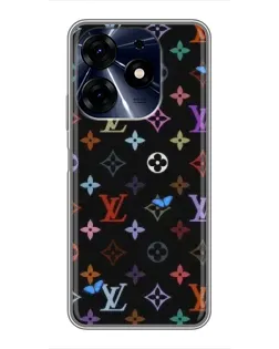 Чехол для TECNO Spark 10c с картинкой «Цветная монограмма LV»