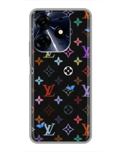 Чехол для TECNO Spark 10c с картинкой «Цветная монограмма LV» Чехол для TECNO Spark 10c с картинкой «Цветная монограмма LV»