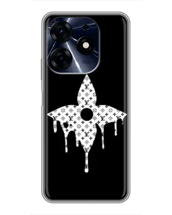 Чехол для TECNO Spark 10c с картинкой «Цветочная монограмма»