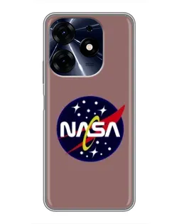 Чехол для TECNO Spark 10c с картинкой «NASA — ретро космос» Чехол для TECNO Spark 10c с картинкой «NASA — ретро космос»