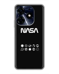 Чехол для TECNO Spark 10c с картинкой «NASA — технический принт» Чехол для TECNO Spark 10c с картинкой «NASA — технический принт»