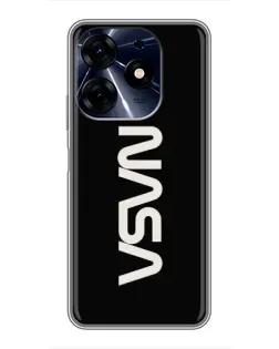 Чехол для TECNO Spark 10c с картинкой «NASA — вертикальный логотип» Чехол для TECNO Spark 10c с картинкой «NASA — вертикальный логотип»