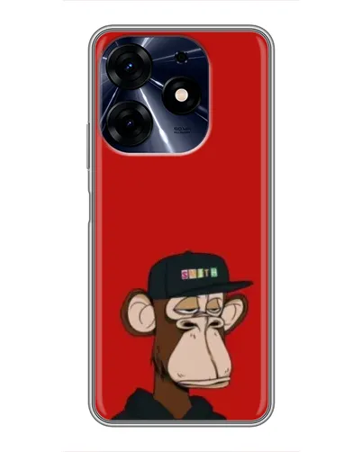 Чехол для TECNO Spark 10c с картинкой «Bored Ape — красный фон» Чехол для TECNO Spark 10c с картинкой «Bored Ape — красный фон»