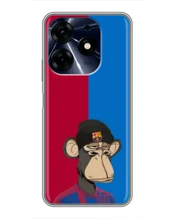 Чехол для TECNO Spark 10c с картинкой «Bored Ape — фанат Барсы»