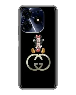 Чехол для TECNO Spark 10c с картинкой «Минни Маус на лого»