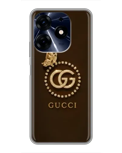 Чехол для TECNO Spark 10c с картинкой «Gucci — золотая бабочка»