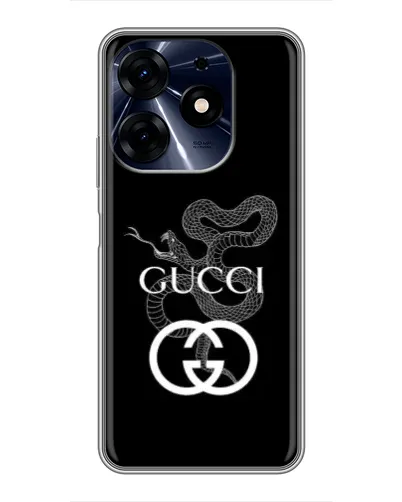 Чехол для TECNO Spark 10c с картинкой «Gucci — серебряная змея»