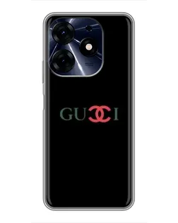 Чехол для TECNO Spark 10c с картинкой «Gucci — красный градиент»