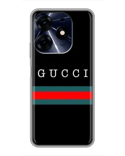 Чехол для TECNO Spark 10c с картинкой «Gucci — красный пояс»