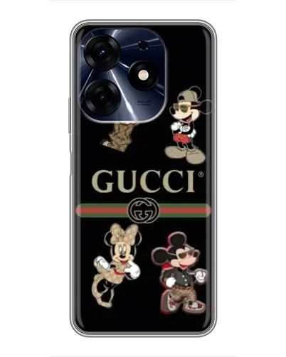 Чехол для TECNO Spark 10c с картинкой «Gucci — герои Disney и монограмма» Чехол для TECNO Spark 10c с картинкой «Gucci — герои Disney и монограмма»