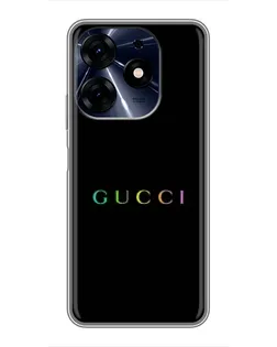 Чехол для TECNO Spark 10c с картинкой «Gucci — неоновый минимализм»