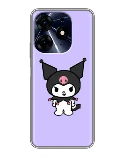Чехол для TECNO Spark 10c с картинкой «Kuromi — нежный фиолетовый»