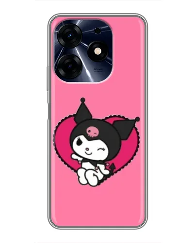 Чехол для TECNO Spark 10c с картинкой «Kuromi — любовь в сердце»