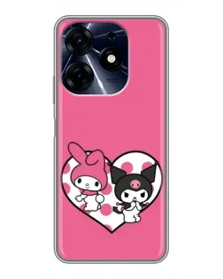 Чехол для TECNO Spark 10c с картинкой «Kuromi и My Melody»