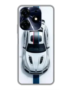 Чехол для TECNO Spark 10c с картинкой «Вид сверху — BMW M»