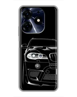 Чехол для TECNO Spark 10c с картинкой «Темный силуэт BMW»