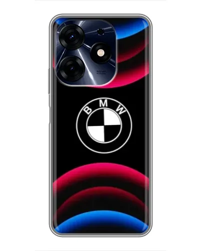 Чехол для TECNO Spark 10c с картинкой «Логотип BMW и неоновые дуги» Чехол для TECNO Spark 10c с картинкой «Логотип BMW и неоновые дуги»