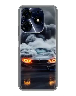 Чехол для TECNO Spark 10c с картинкой «BMW в дыму»