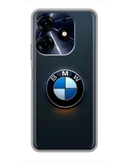 Чехол для TECNO Spark 10c с картинкой «Логотип BMW — минимализм»