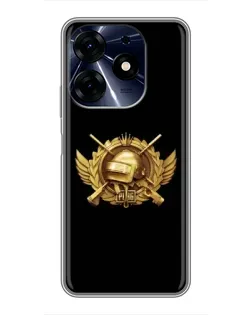 Чехол для TECNO Spark 10c с картинкой «PUBG — оранжевый градиент»