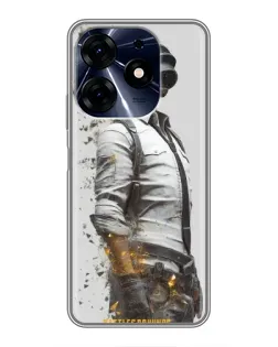 Чехол для TECNO Spark 10c с картинкой «PUBG — боец в пыли»