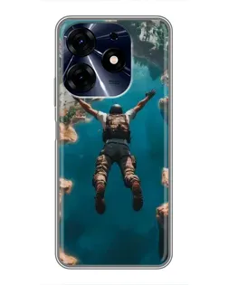 Чехол для TECNO Spark 10c с картинкой «PUBG — свободное падение»