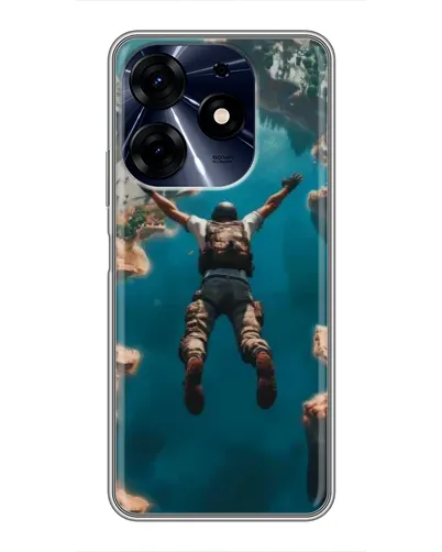 Чехол для TECNO Spark 10c с картинкой «PUBG — свободное падение»