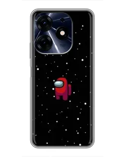 Чехол для TECNO Spark 10c с картинкой «Красный Among Us»