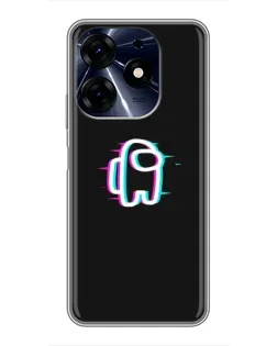 Чехол для TECNO Spark 10c с картинкой «Among Us неон»