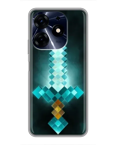Чехол для TECNO Spark 10c с картинкой «Алмазный меч неон»