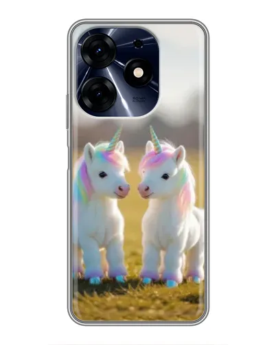 Чехол для TECNO Spark 10c с картинкой «Пара единорогов»