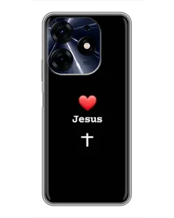 Чехол для TECNO Spark 10c с картинкой «Сердце - Jesus»
