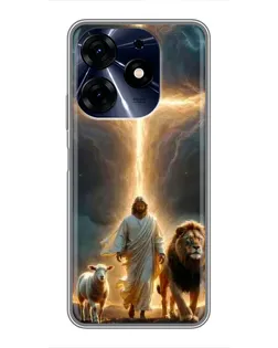Чехол для TECNO Spark 10c с картинкой «Лев Иуды и Свет»