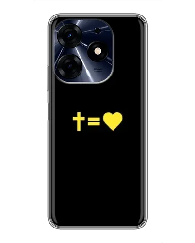 Чехол для TECNO Spark 10c с картинкой «Сердце и Крест»