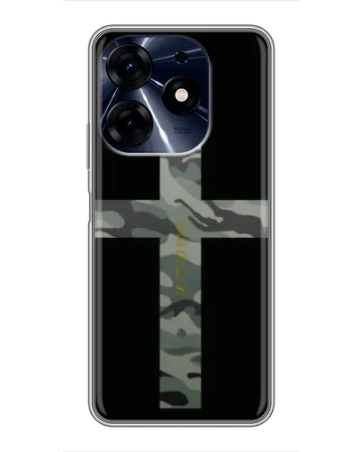 Чехол для TECNO Spark 10c с картинкой «Милитари Крест»