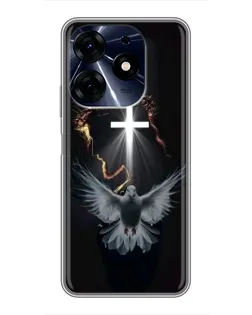 Чехол для TECNO Spark 10c с картинкой «Голубь и Свет»