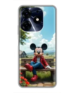 Чехол для TECNO Spark 10c с картинкой «Микки на скамейке»