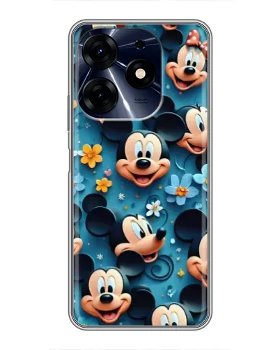 Чехол для TECNO Spark 10c с картинкой «Паттерн Микки и Минни»